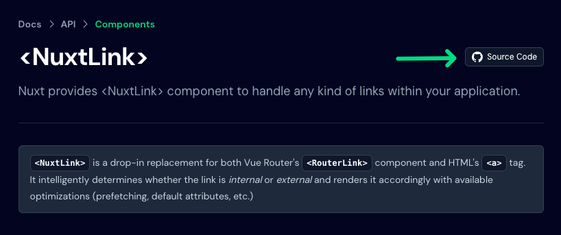 Nuxt 源代码按钮